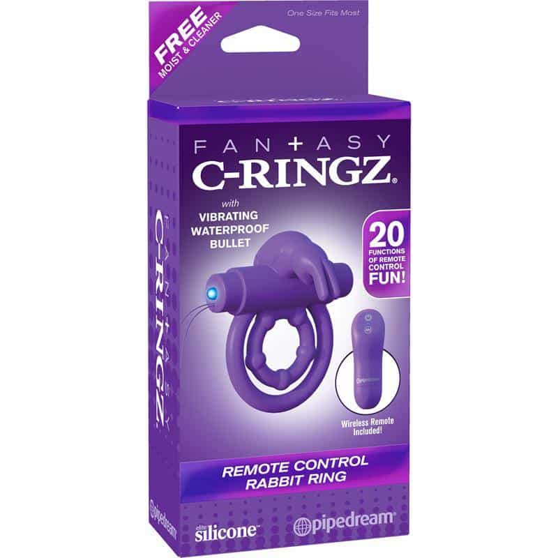 Fantasy C-Ringz Ring with Remote Control Rabbit Purple Fantasy C-Ringz Ring with Remote Control Rabbit Purple