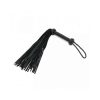 Braided Leather Flogger Black