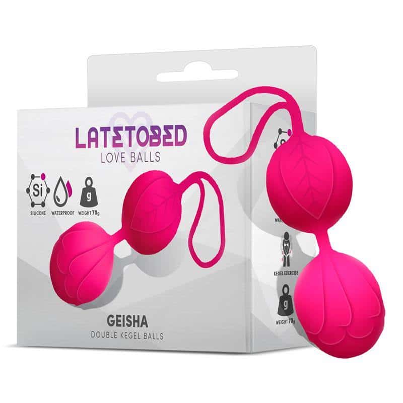 Geisha Kegel Balls Double Rose Red 70 gr