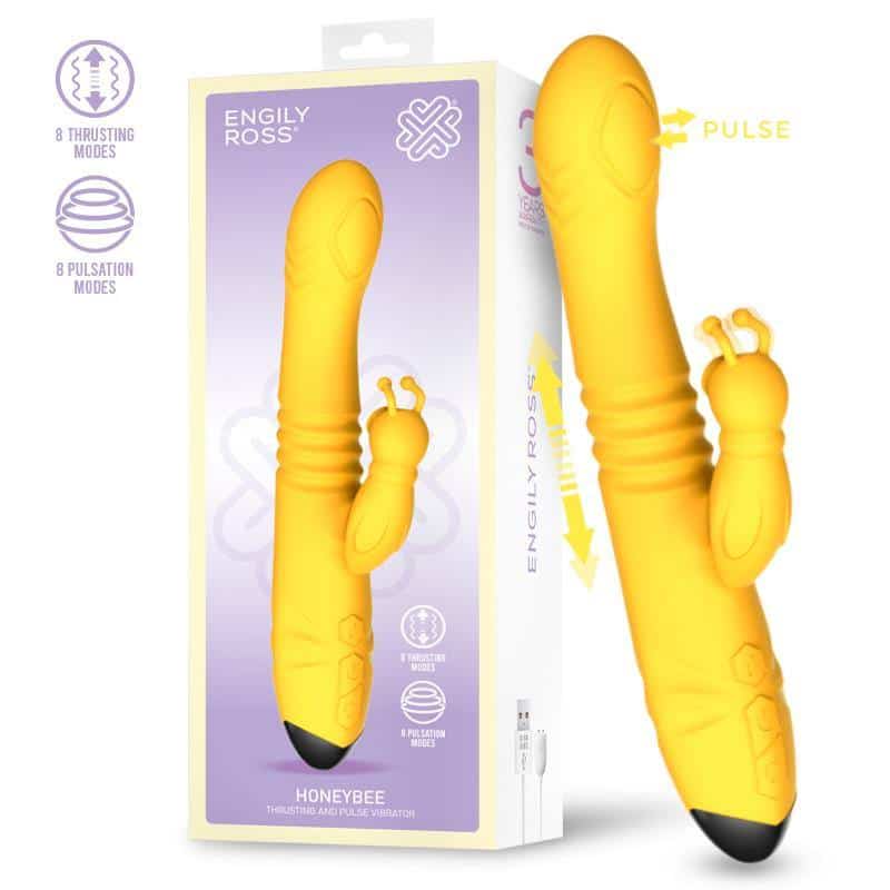 Honeybee Vibrator with Thrusting and Pulsation