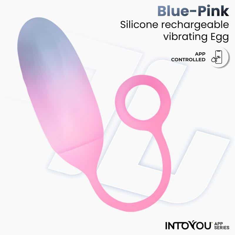 Silicone Double Layer Egg with Blue/Pink APP Silicone Double Layer Egg with Blue/Pink APP