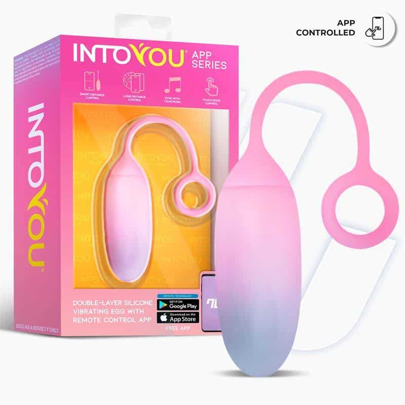 Silicone Double Layer Egg with Blue/Pink APP