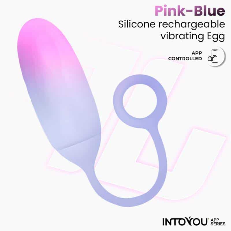 Silicone Double Layer Egg with Pink/Blue APP Silicone Double Layer Egg with Pink/Blue APP