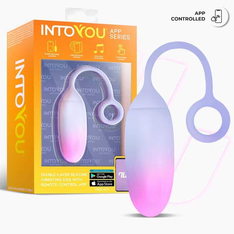 Silicone Double Layer Egg with Pink/Blue APP