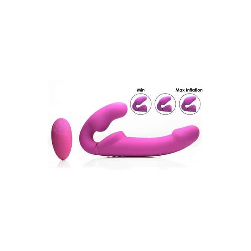 Inflatable Double Function Vibrator Inflatable Remote Control Pink Inflatable Double Function Vibrator Inflatable Remote Control Pink