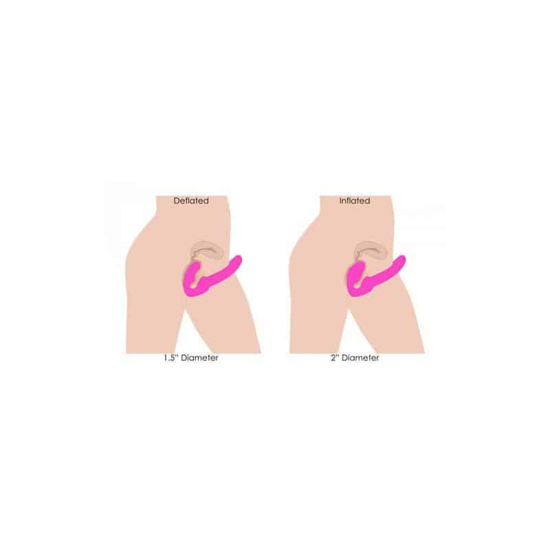 Inflatable Double Function Vibrator Inflatable Remote Control Pink Inflatable Double Function Vibrator Inflatable Remote Control Pink