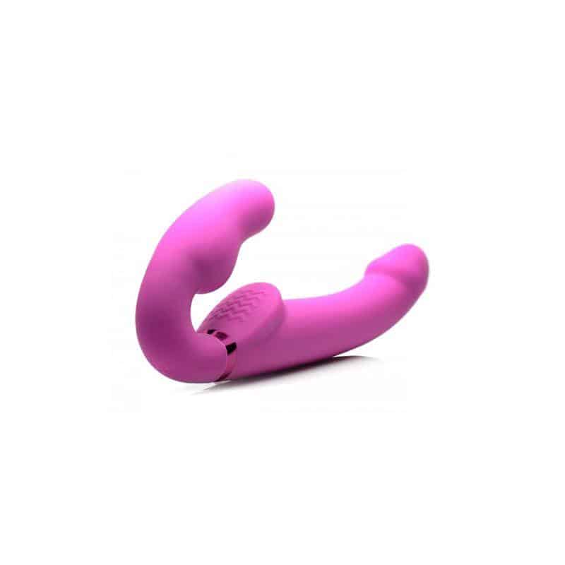 Inflatable Double Function Vibrator Inflatable Remote Control Pink