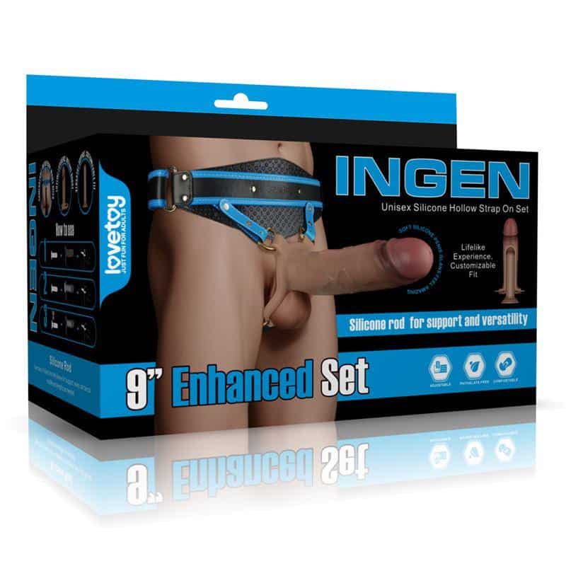 Ingen Arnés Ajustável com Dildo Oco 9 Enhanced Set XS/S/M