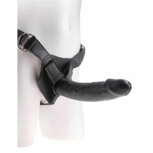 Harness with Dildo 9 Color Black