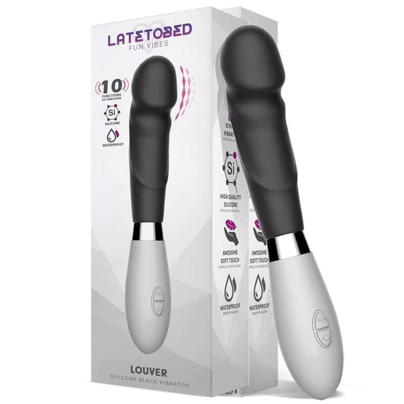 Louver Vibrating Silicone Black