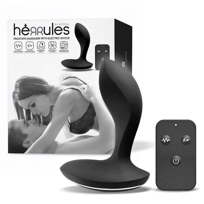 Prostatic Massager with Electro Shock and Vibration with Remote Control