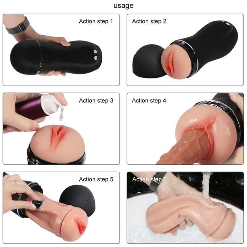 Masturbator with USB Vibrator Tiny Man Masturbator with USB Vibrator Tiny Man