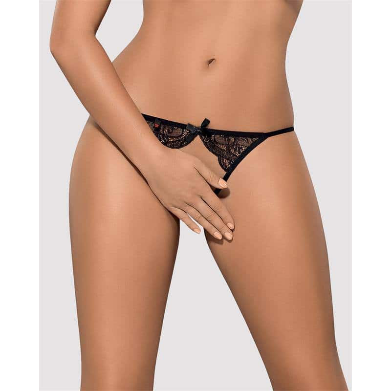 Miamor Open Briefs Black Color