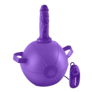 Mini Bola com Dildo e Vibração Púrpura