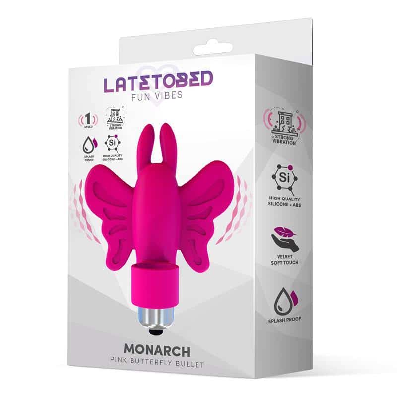 Monarch Butterfly Vibrating Silicone Pink Ball Monarch Butterfly Vibrating Silicone Pink Ball
