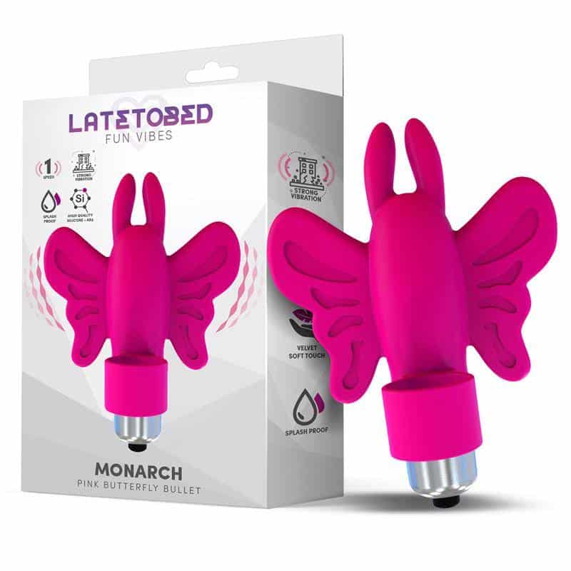 Monarch Butterfly Vibrating Silicone Pink Ball