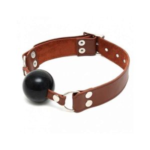 Ball Gag Brown Leather