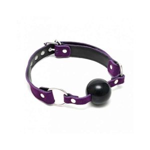 Muzzle Leather and Silicone Purple