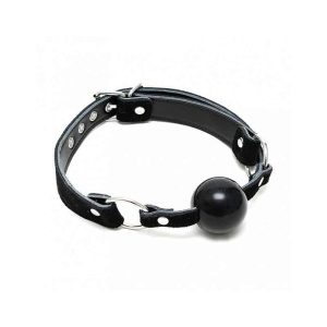 Gag Leather and Silicone Black