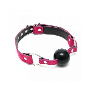 Muzzle Leather Silicone Pink Adjustable