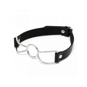 Ring Shape Metal and Leather Gag