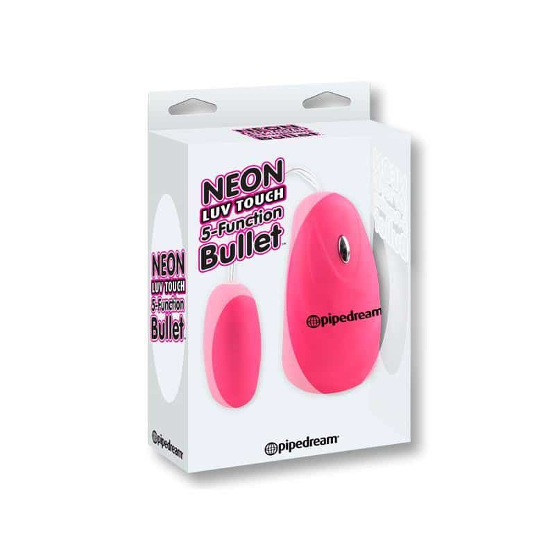 Neon Vibrating Ball 5 Functions Luv Touch Pink