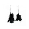 Nipple Clamps with Adjustable Black Feathers