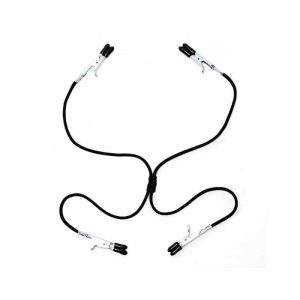 Nipple and Vagina Clamps Black Elastic