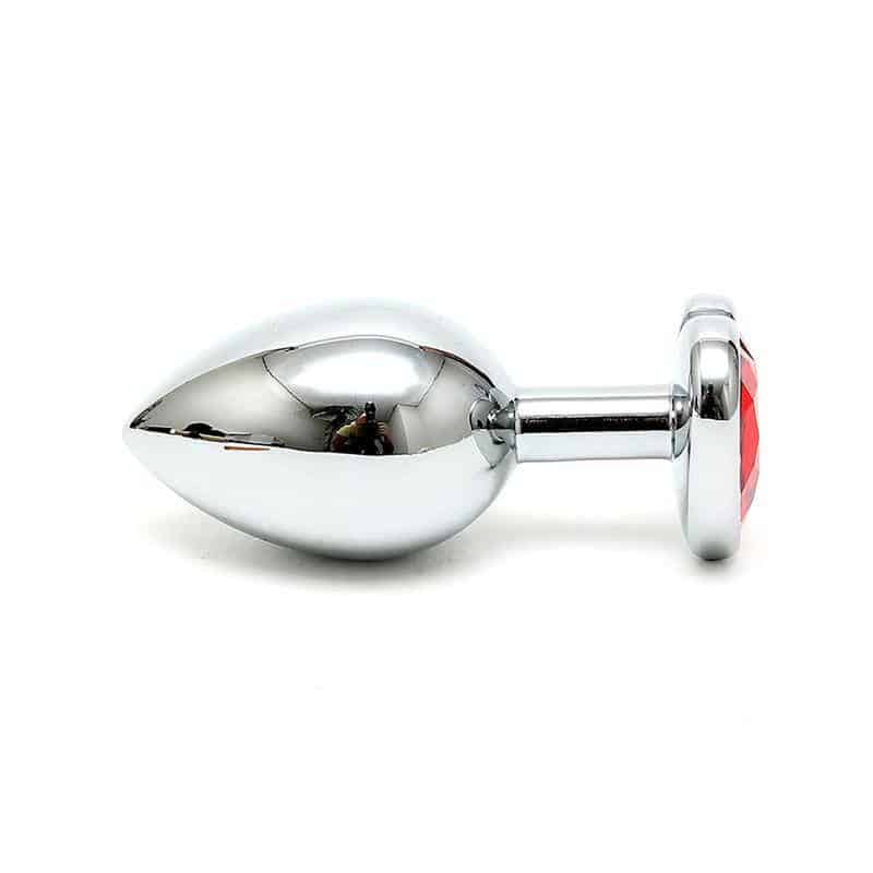 Plug Anal Stainless Steel Crystal Red Heart Plug Anal Stainless Steel Crystal Red Heart