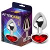 Anal Plug Base Heart Red Scarlet Size L