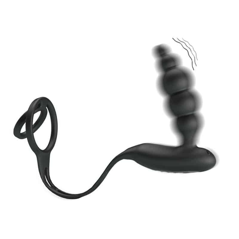 Anal Plug with Ring for the Penis with Vibration Anal Plug with Ring for the Penis with Vibration