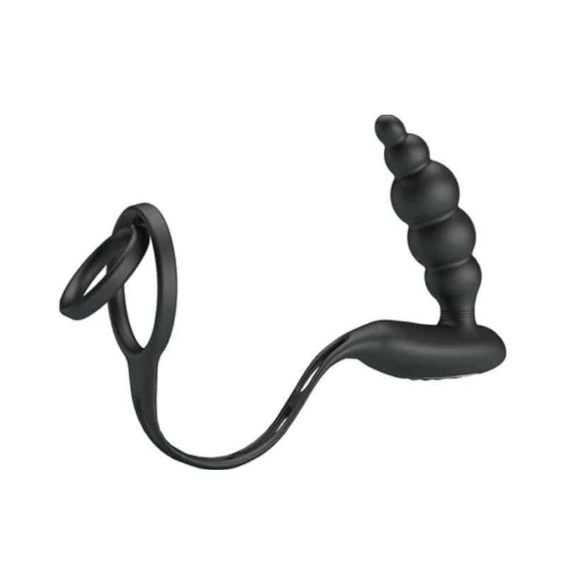 Anal Plug with Ring for the Penis with Vibration