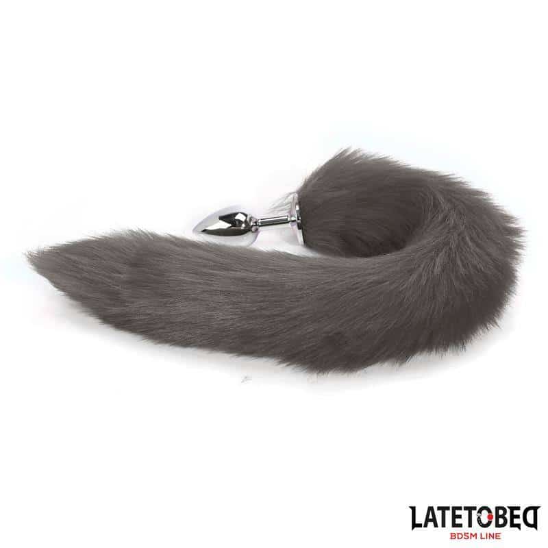 Anal Plug with Grey Tail 40 cm Anal Plug with Grey Tail 40 cm