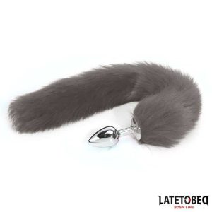 Anal Plug with Grey Tail 40 cm