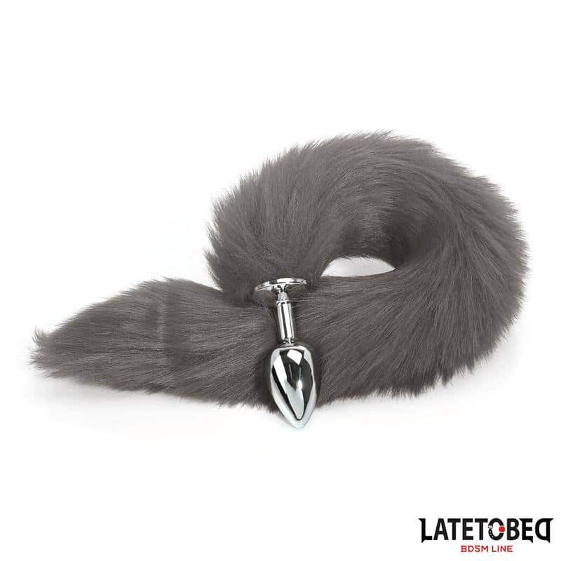 Anal Plug with Grey Tail 40 cm Anal Plug with Grey Tail 40 cm