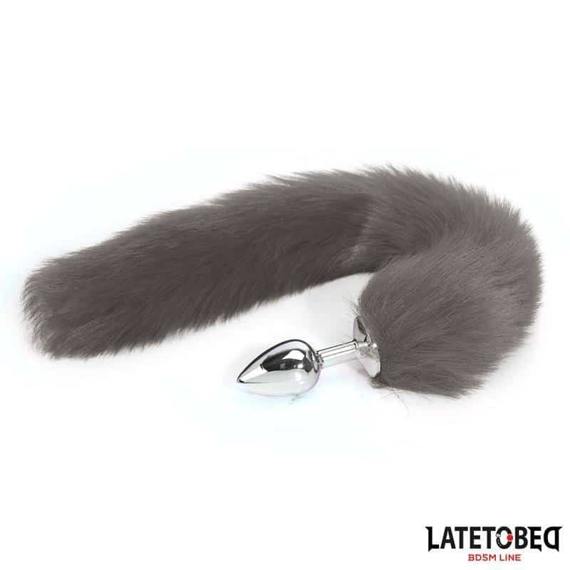 Anal Plug with Grey Tail 40 cm
