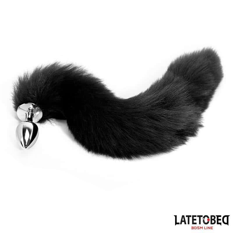 Anal Plug with Tail Black 40 cm Anal Plug with Tail Black 40 cm