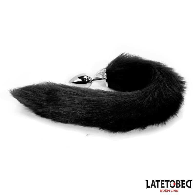 Anal Plug with Tail Black 40 cm Anal Plug with Tail Black 40 cm
