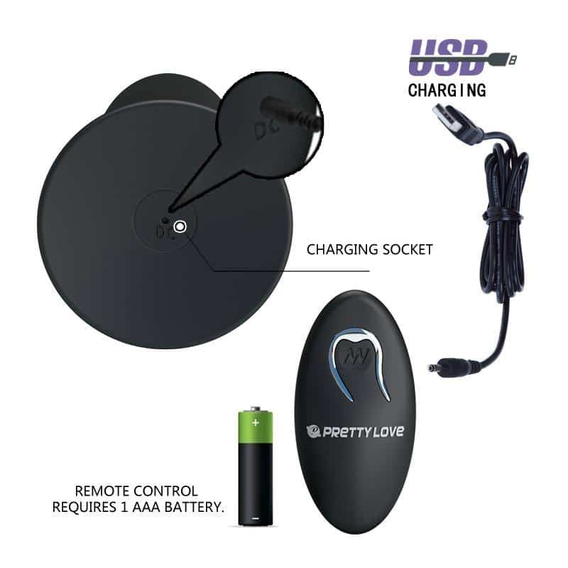 Anal Plug with Remote Control Color Black Anal Plug with Remote Control Color Black