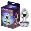 Anal Plug with White Heart Jewel Size M