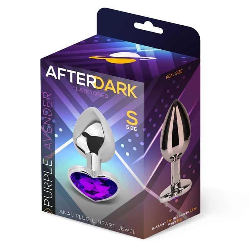 Plug Anal con Joya de Corazón Purple Lavender Talla S Plug Anal con Joya de Corazón Purple Lavender Talla S