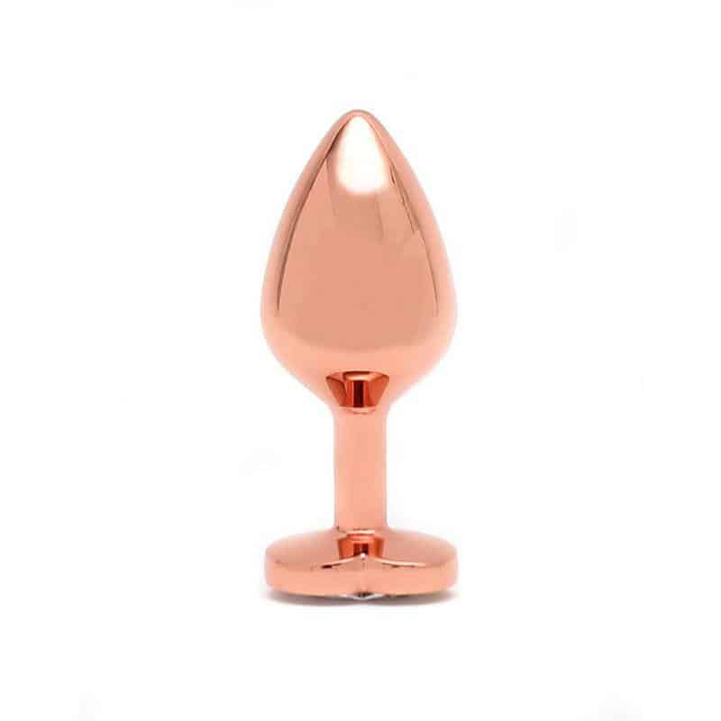 Anal Plug with Heart-Shaped Jewel Pisa Rose Gold Anal Plug with Heart-Shaped Jewel Pisa Rose Gold