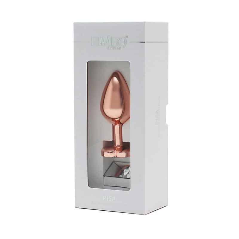 Anal Plug with Heart-Shaped Jewel Pisa Rose Gold Anal Plug with Heart-Shaped Jewel Pisa Rose Gold
