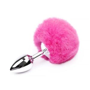 Anal Plug with Pink Pompon Size S