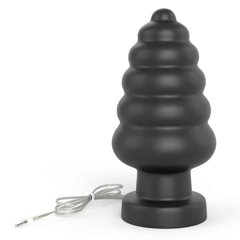 Anal Plug with Vibration King Sized 7 Black Anal Plug with Vibration King Sized 7 Black