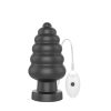 Anal Plug with Vibration King Sized 7 Black
