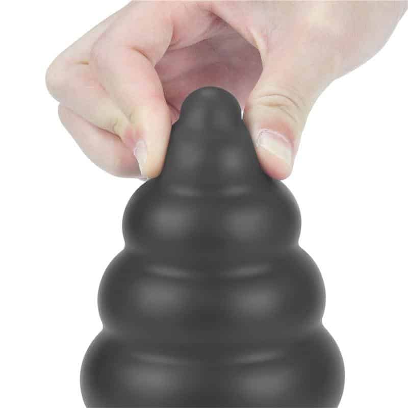Anal Plug with Vibration King Sized 7 Black Anal Plug with Vibration King Sized 7 Black