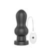 Anal Plug with Vibration King Sized 7 Black