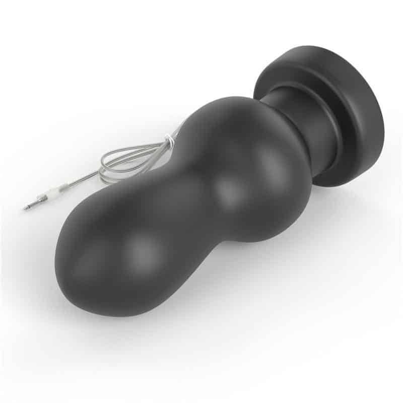 Anal Plug with Vibration King Sized 7 Black Anal Plug with Vibration King Sized 7 Black