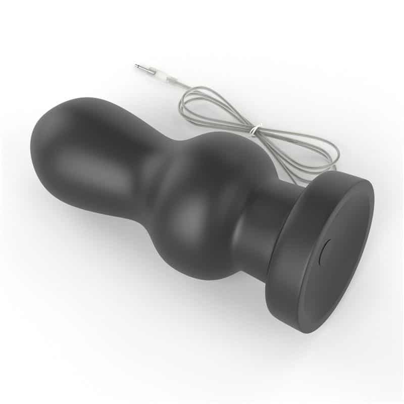 Anal Plug with Vibration King Sized 7 Black Anal Plug with Vibration King Sized 7 Black